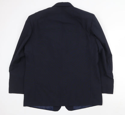 Premier Man Mens Blue Polyester Jacket Suit Jacket Size 44 Regular