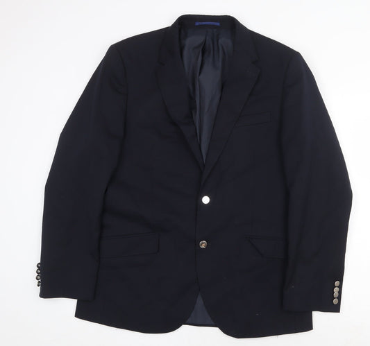 Marks and Spencer Mens Blue Wool Jacket Suit Jacket Size 40 Regular