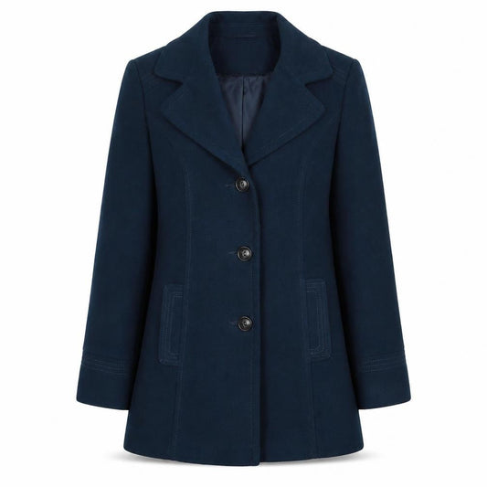 BHS Womens Green Pea Coat Coat Size 14 Button