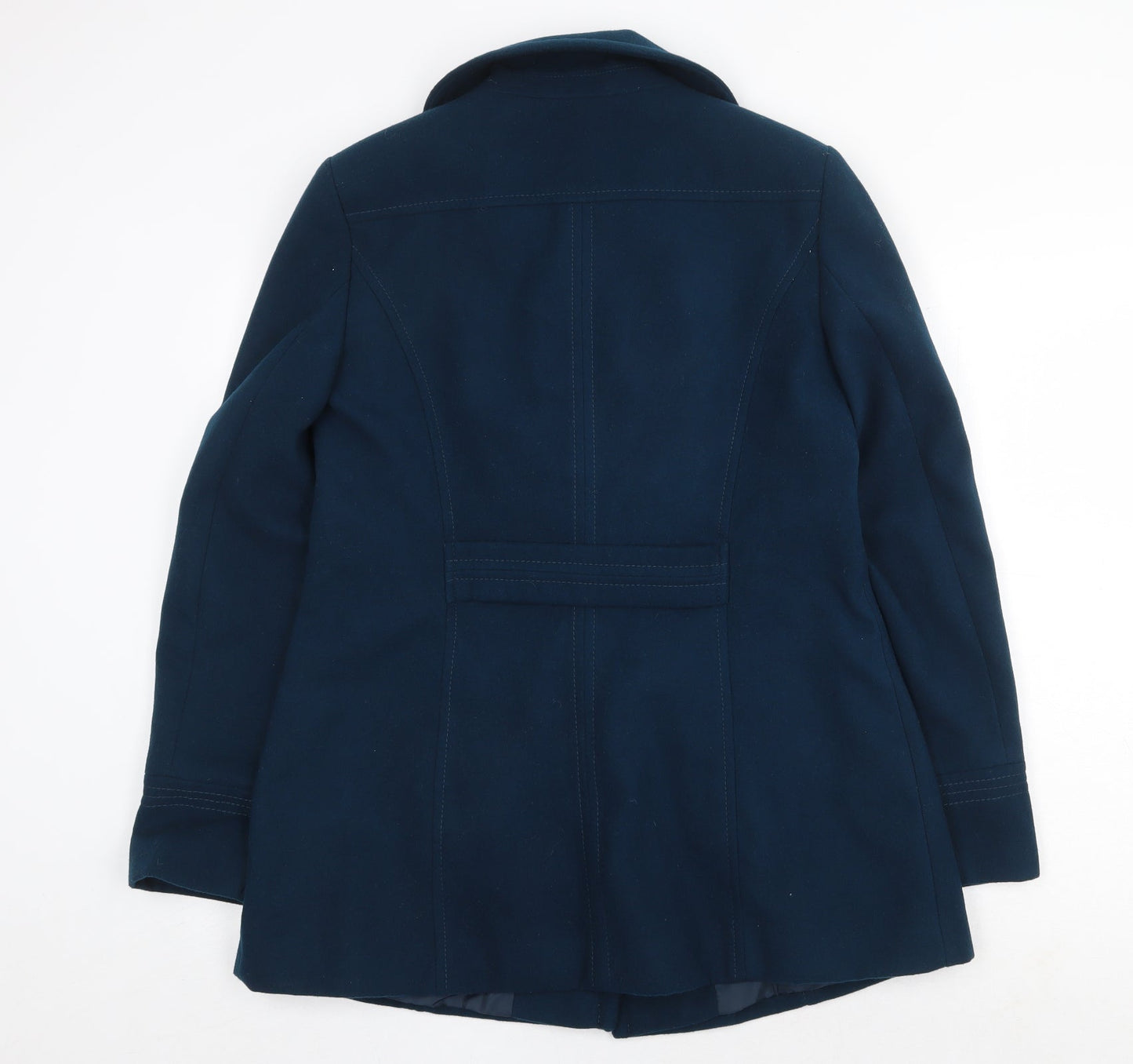 BHS Womens Green Pea Coat Coat Size 14 Button