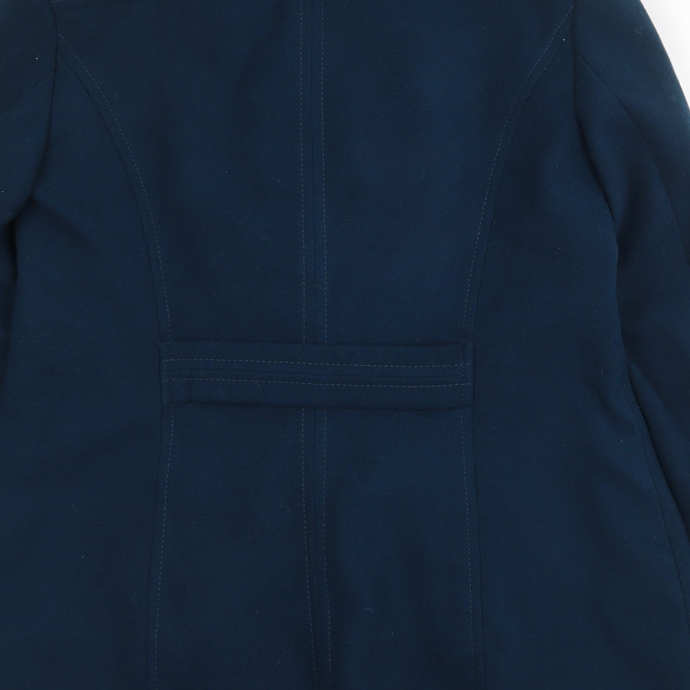 BHS Womens Green Pea Coat Coat Size 14 Button