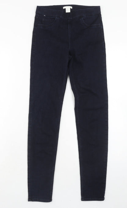 H&M Womens Blue Cotton Jegging Jeans Size 6 Regular