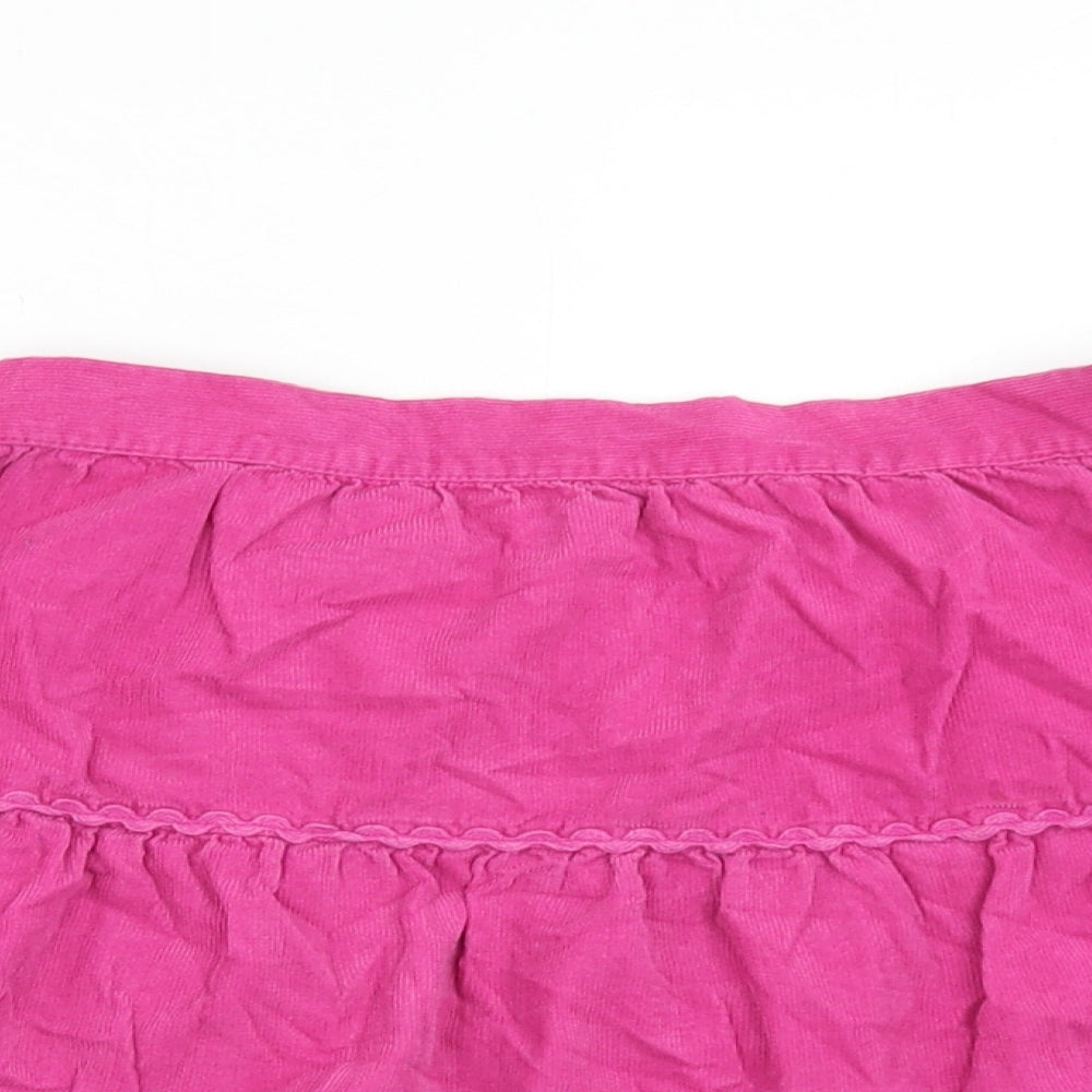 John Lewis Girls Pink Cotton Flare Skirt Size 10 Years Regular Zip - Tiered