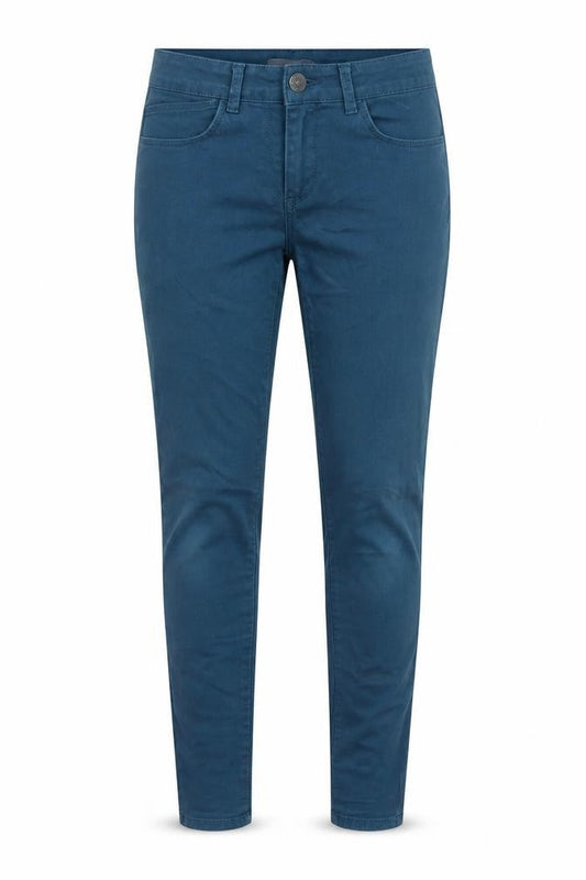 Marks & Spencer Womens Blue Cotton Skinny Jeans Size 8 Regular Zip