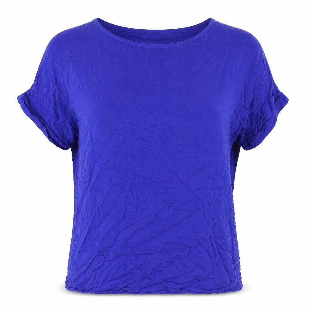 Atmosphere Womens Blue Viscose Basic T-Shirt Size 6 Boat Neck