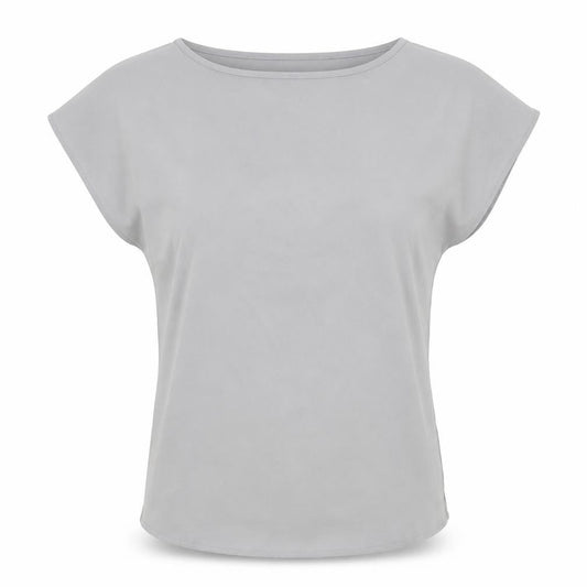 Preworn Womens Green Polyester Basic T-Shirt Size 8 Round Neck