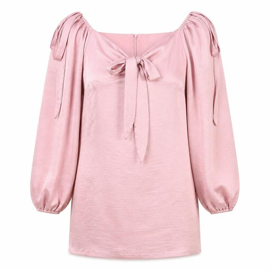 Missguided Womens Pink Polyester Shift Size 10 Sweetheart Zip - Shoulder Tie Detail