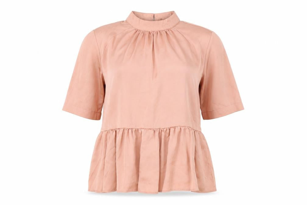ASOS Womens Pink Polyester Basic Blouse Size 10 Round Neck - Smock