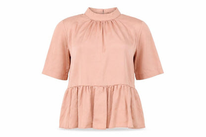 ASOS Womens Pink Polyester Basic Blouse Size 10 Round Neck - Smock