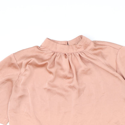 ASOS Womens Pink Polyester Basic Blouse Size 10 Round Neck - Smock