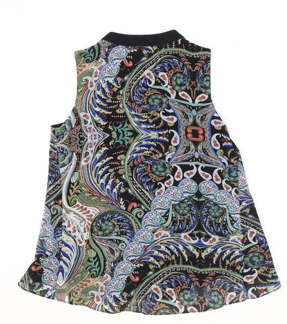 Deliah Womens Multicoloured Geometric Polyester Tunic Tank Size M Scoop Neck