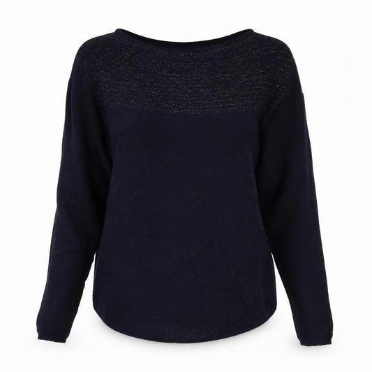 ESPRIT Womens Blue Boat Neck Polyamide Pullover Jumper Size XS Pullover