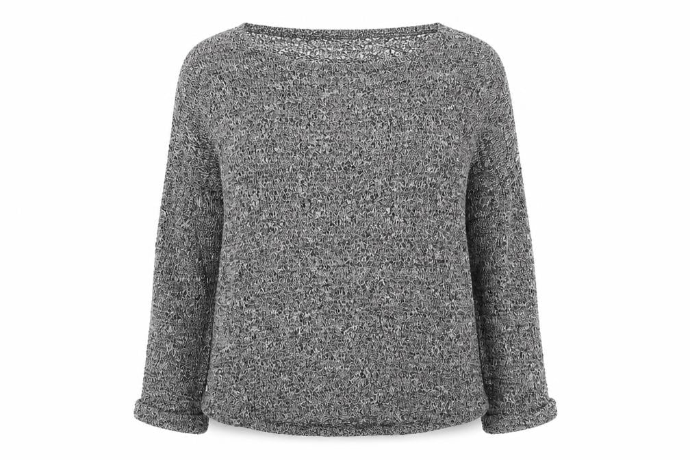 Sparkle & Fade Womens Grey Round Neck Rayon Pullover Jumper Size M Pullover