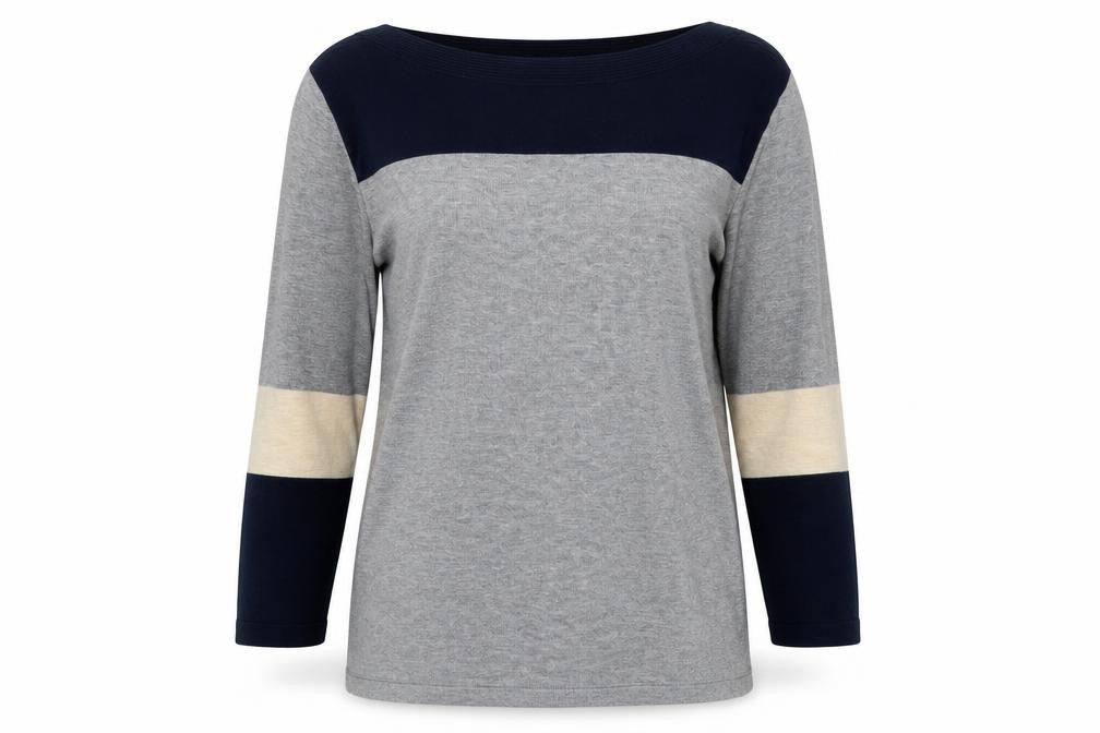 NEXT Womens Multicoloured Boat Neck Cotton Pullover Jumper Size 10 Pullover - Colour Block