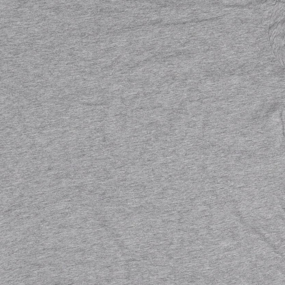 Vertbaudet Boys Grey Cotton Basic T-Shirt Size 10 Years Round Neck Pullover - Tiger