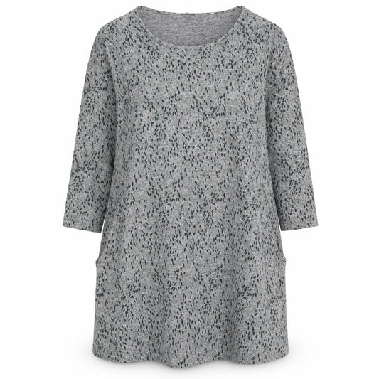 Julipa Womens Grey Geometric Polyester Jumper Dress Size 12 Scoop Neck Pullover
