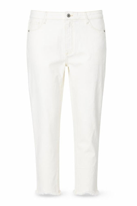 Bershka Womens Ivory Cotton Straight Jeans Size 16 L27 in Regular Button