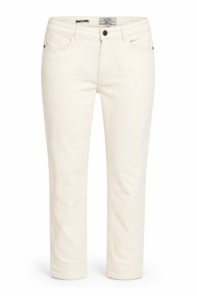 Fate Face Womens Beige Cotton Straight Jeans Size 10 L23 in Regular Button