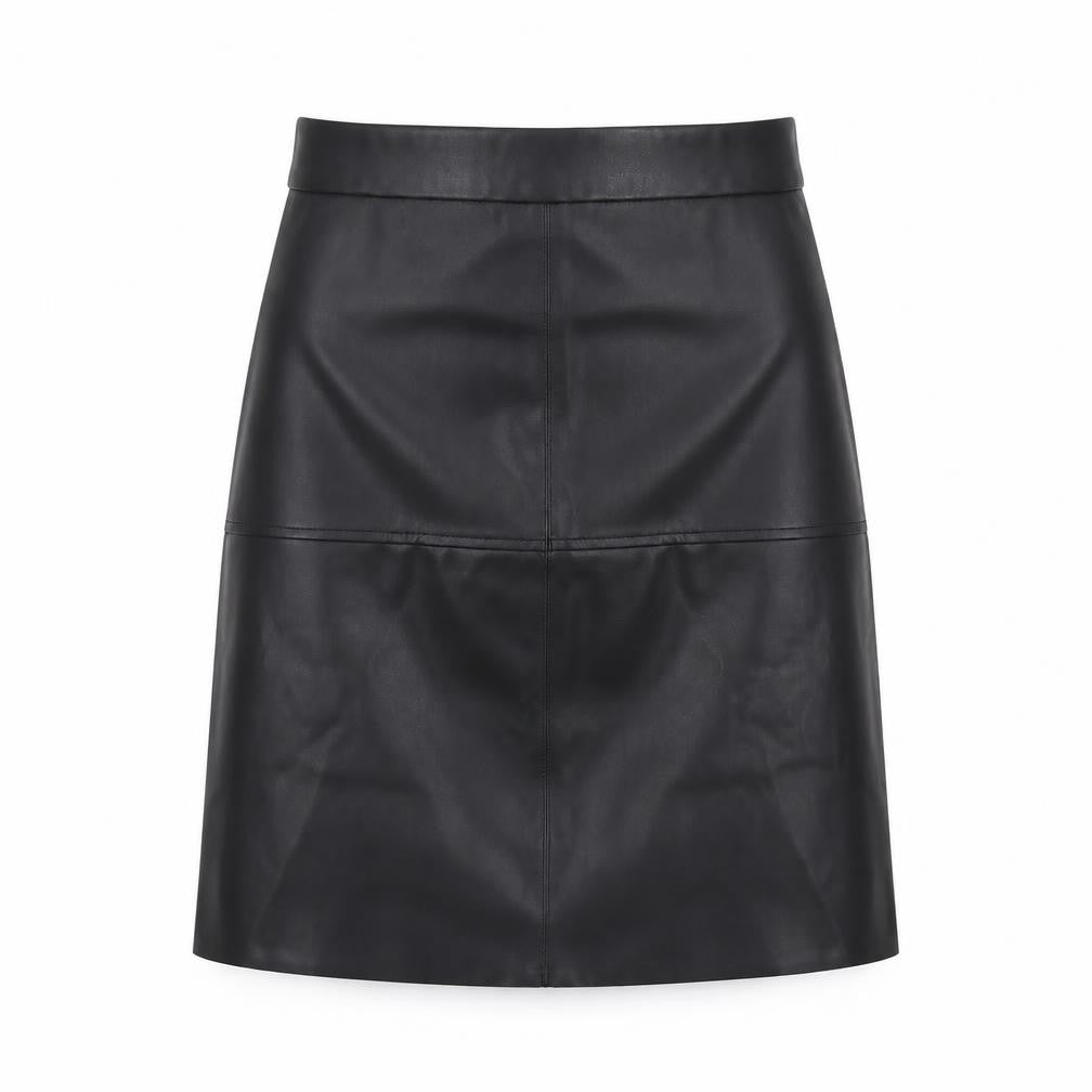 Pieces Womens Black Polyester A-Line Skirt Size XS Button