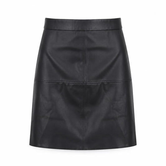Pieces Womens Black Polyester A-Line Skirt Size XS Button
