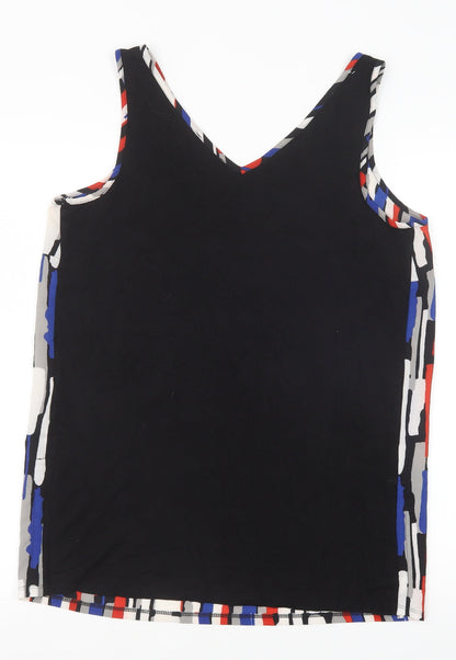 Matalan Womens Multicoloured Geometric Polyester Tunic Tank Size 14 V-Neck