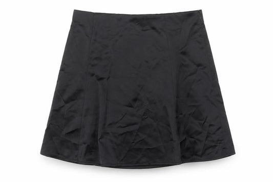 Ardene Contemporary Wear Womens Black Polyester A-Line Skirt Size M Zip