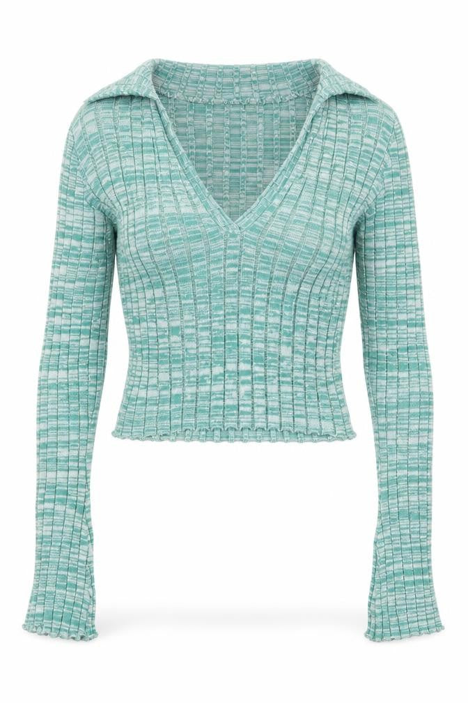 Cider Womens Green V-Neck Polyester Pullover Jumper Size S Pullover