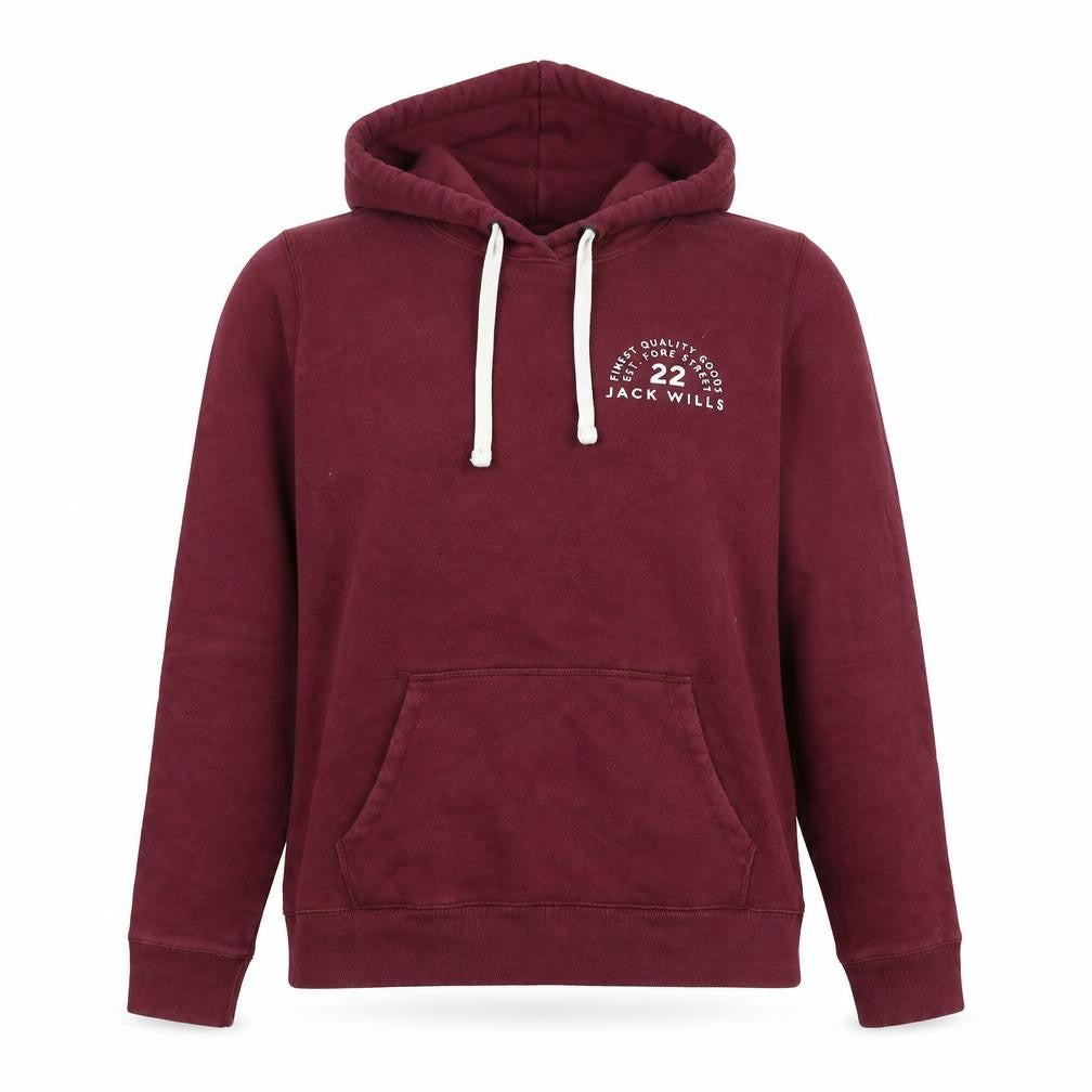Jack Wills Womens Red Cotton Pullover Hoodie Size 6 Pullover