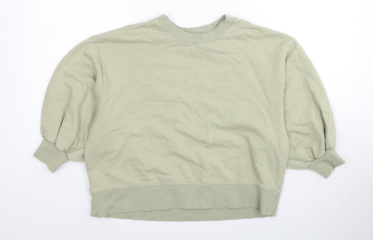 ASOS Womens Green Cotton Pullover Sweatshirt Size 10 Pullover