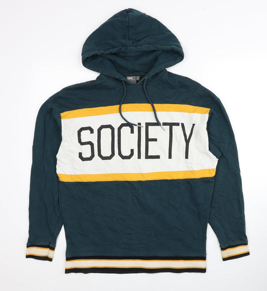 ASOS Mens Green Cotton Pullover Hoodie Size XS - Society