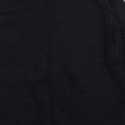 Joseph A Womens Black Round Neck Acrylic Pullover Jumper Size M