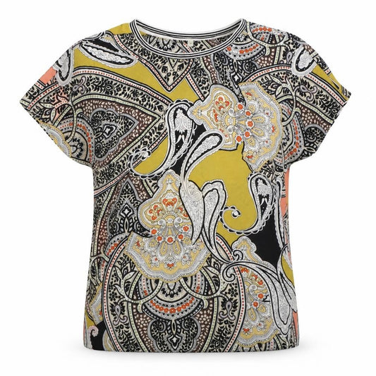 NEXT Womens Multicoloured Paisley Polyester Basic T-Shirt Size 10 Round Neck