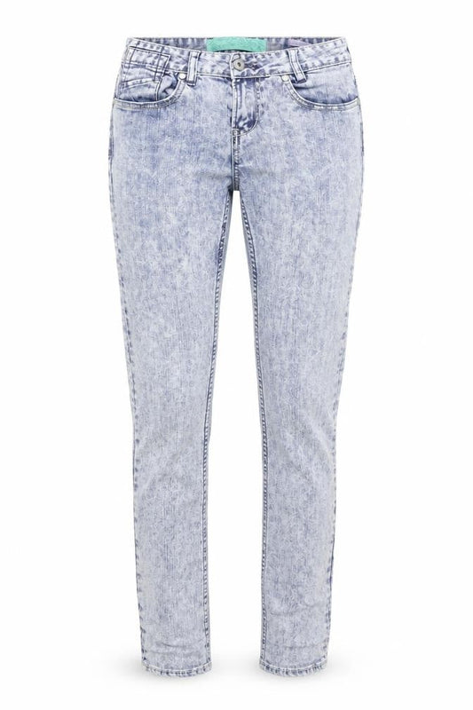 Womens Blue Cotton Skinny Jeans Size 28 in Regular Zip