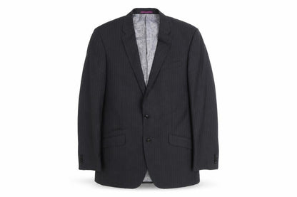 Next Mens Grey Striped Polyester Jacket Suit Jacket Size 42 Regular