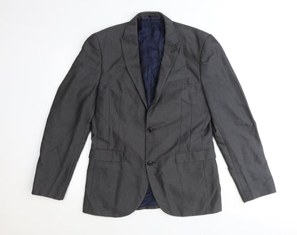 Next Mens Grey Polyester Jacket Suit Jacket Size 40 Regular