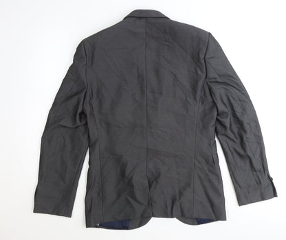 Next Mens Grey Polyester Jacket Suit Jacket Size 40 Regular