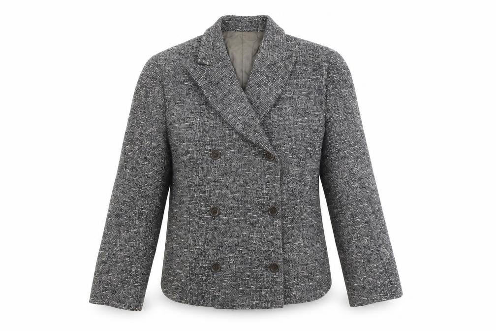 Sahra Womens Grey Wool Jacket Blazer Size 10