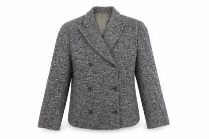 Sahra Womens Grey Wool Jacket Blazer Size 10