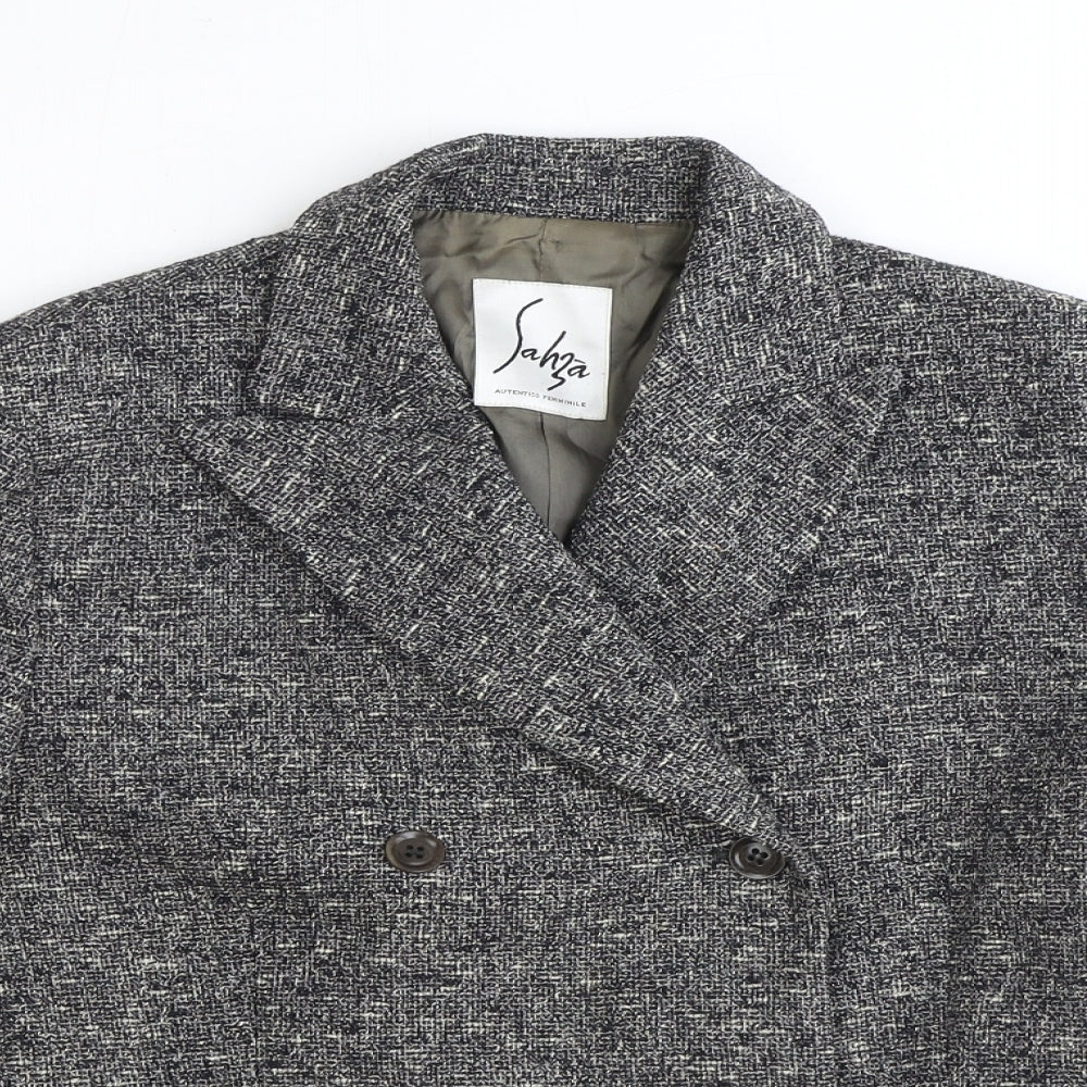Sahra Womens Grey Wool Jacket Blazer Size 10