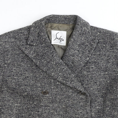 Sahra Womens Grey Wool Jacket Blazer Size 10
