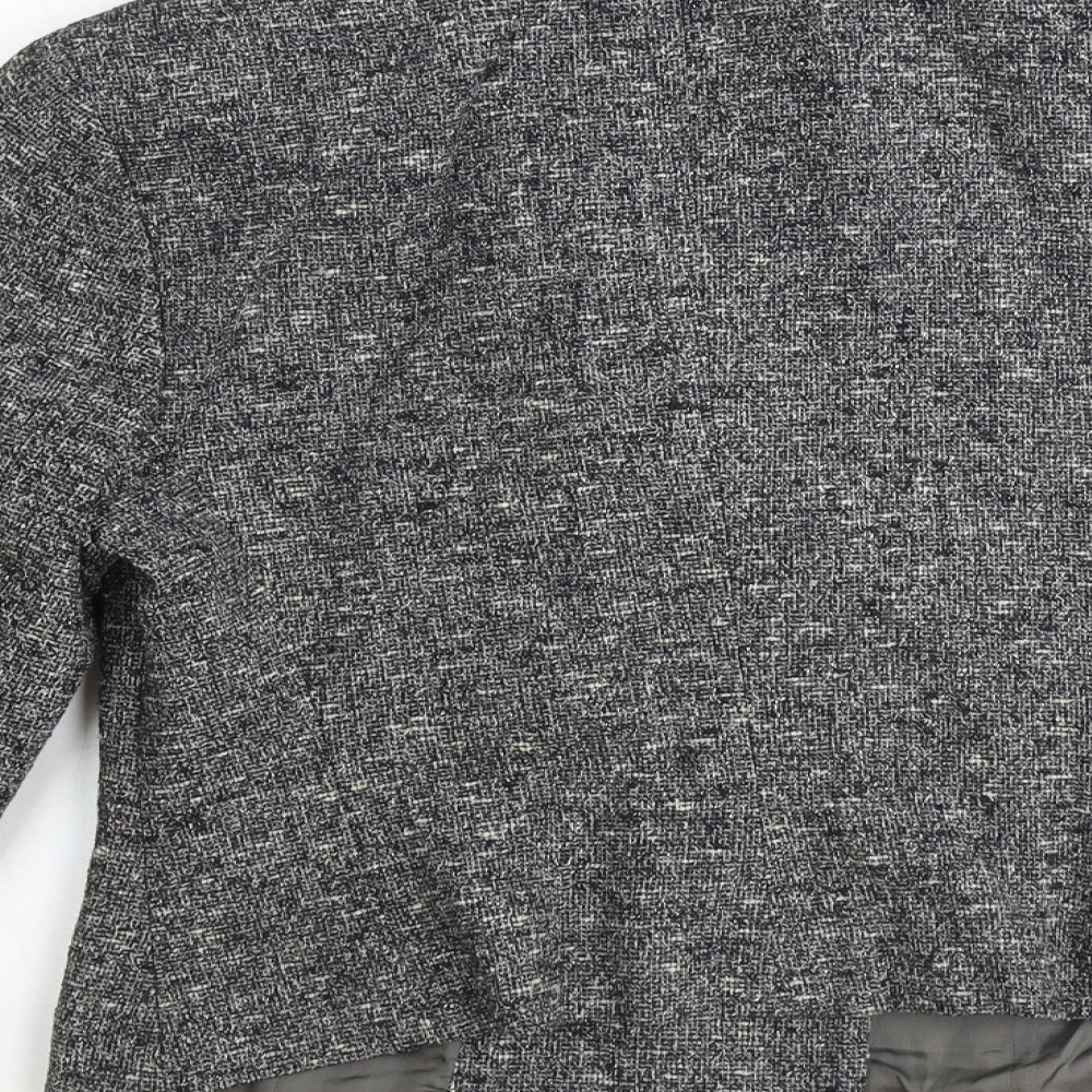 Sahra Womens Grey Wool Jacket Blazer Size 10