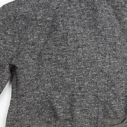 Sahra Womens Grey Wool Jacket Blazer Size 10