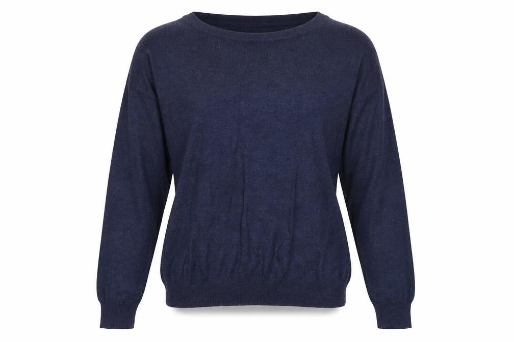 Atmosphere Womens Blue Boat Neck Viscose Pullover Jumper Size 8
