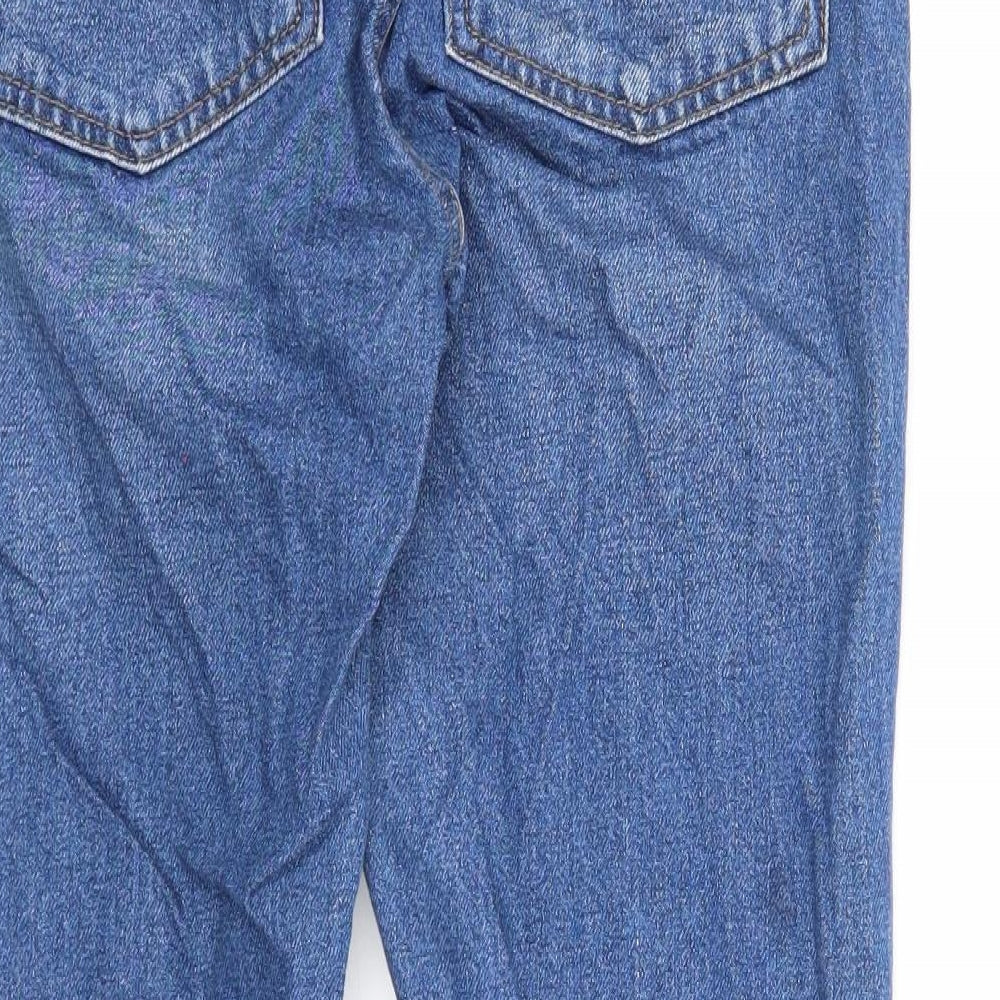 Uncivilised Mens Blue Cotton Skinny Jeans Size 26 in Regular Zip - Turn Up