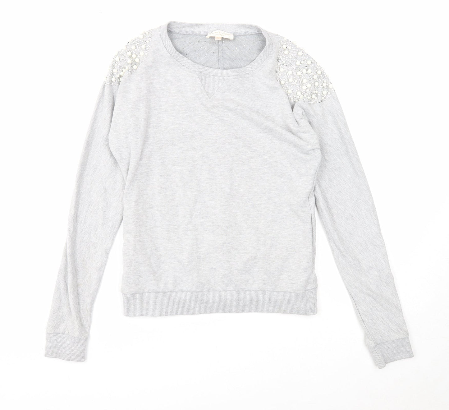 Emma & Ashley Womens Grey Cotton Pullover Sweatshirt Size S Pullover