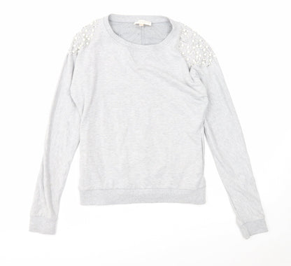 Emma & Ashley Womens Grey Cotton Pullover Sweatshirt Size S Pullover