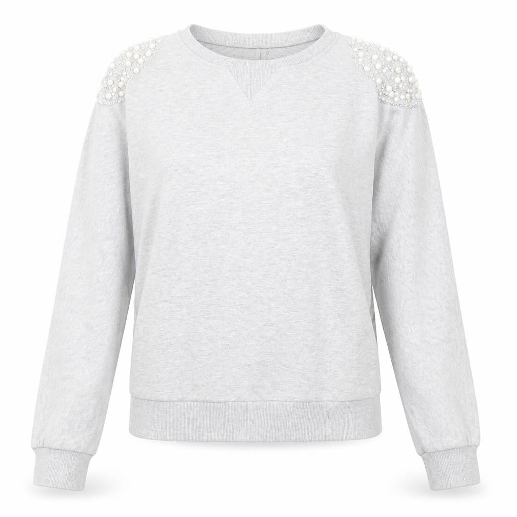 Emma & Ashley Womens Grey Cotton Pullover Sweatshirt Size S Pullover