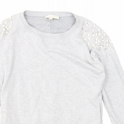 Emma & Ashley Womens Grey Cotton Pullover Sweatshirt Size S Pullover