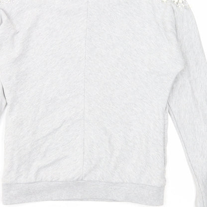 Emma & Ashley Womens Grey Cotton Pullover Sweatshirt Size S Pullover