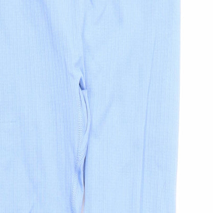 Mango Womens Blue Polyester Compression Leggings Size S Regular Pullover